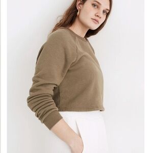 Madewell MWL Airy Terry Crop sweatshirt